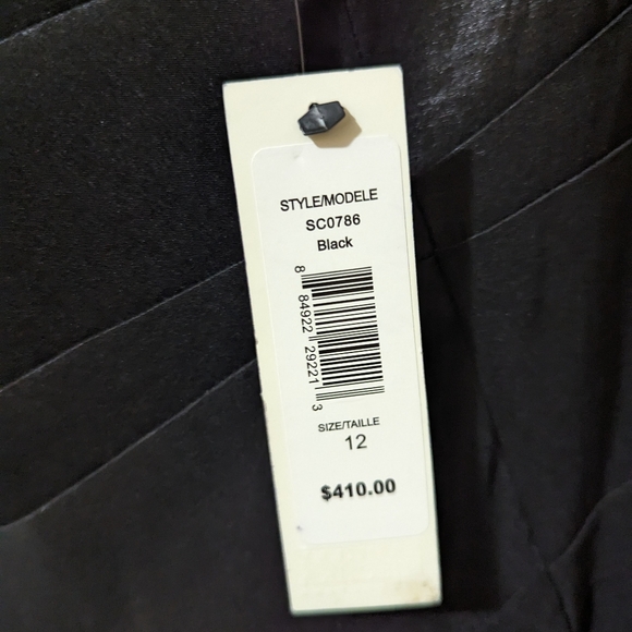 Badgley Mischka NWT Black Cocktail Dress, size 12 - Picture 4 of 5